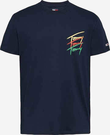 T-Shirt Tommy Jeans en bleu : devant