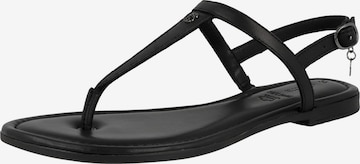 s.Oliver T-Bar Sandals ' 5-28125-20 ' in Black: front