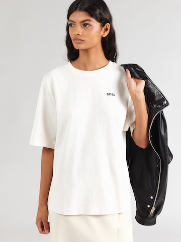 T-shirt BOSS en blanc : devant