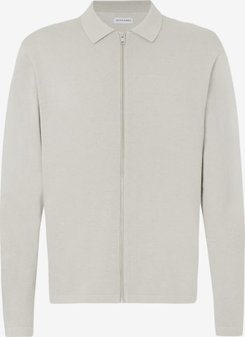 JACK & JONES Gebreid vest 'JJCOLE' in Grijs: voorkant