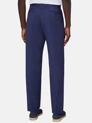 Boggi Milano Regular Pleated Pants 'ARIA' in Blue