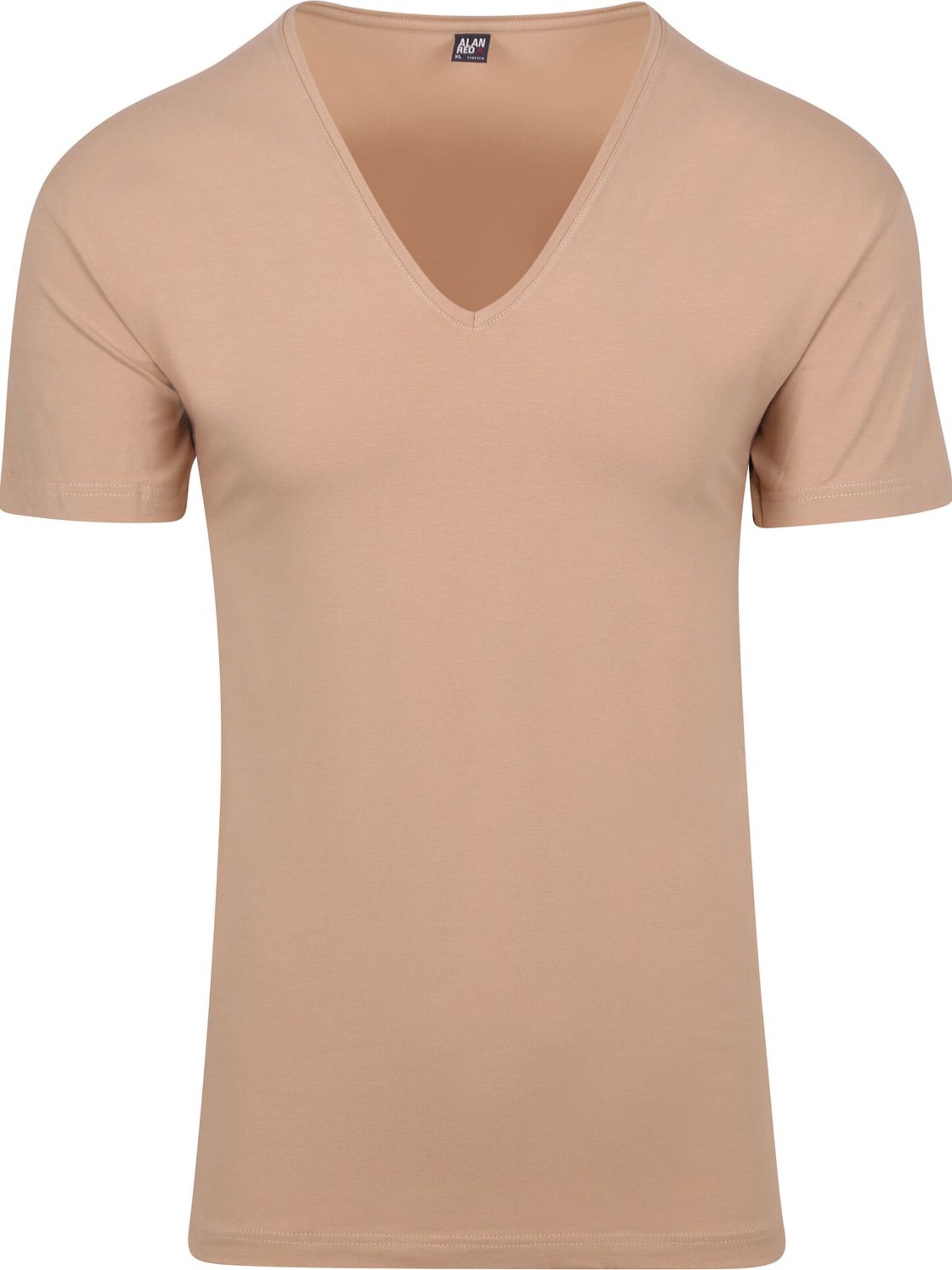 T-Shirt 'NOV' alan red en beige