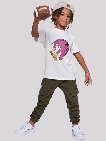 F4NT4STIC T-Shirt 'Bamm Bamm And Dino' in Weiß