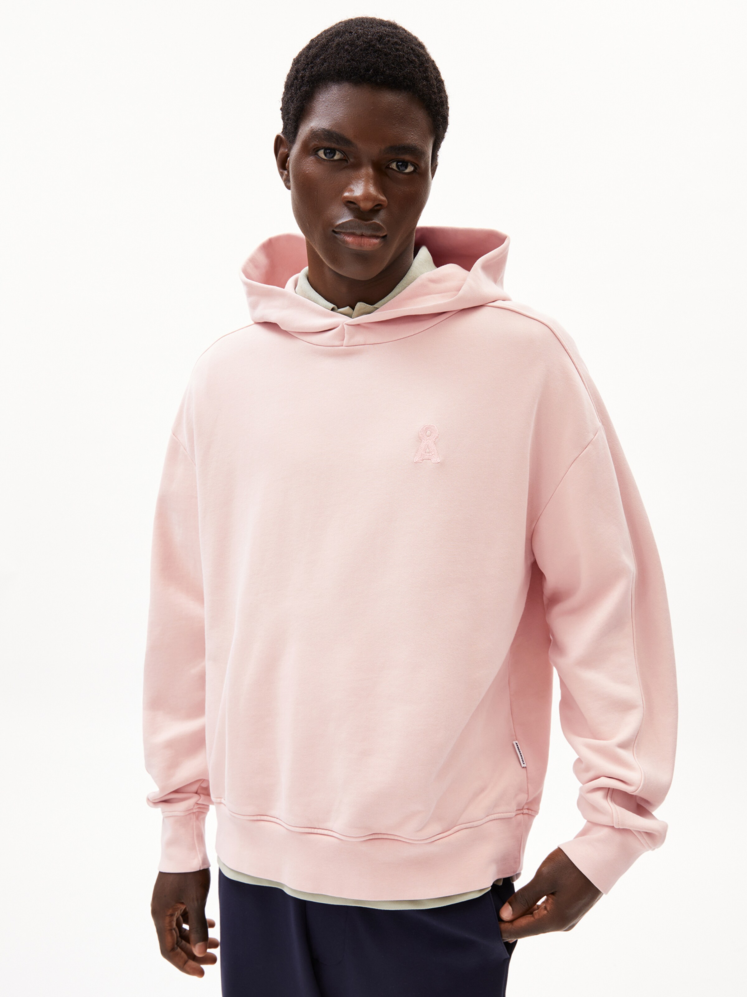 ARMEDANGELS Pullover EMAAL HOODIE GMT DYE in Pink: Vorderseite