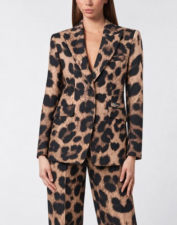 Philipp Plein - Blazer 'Leopard' en marrón: frente