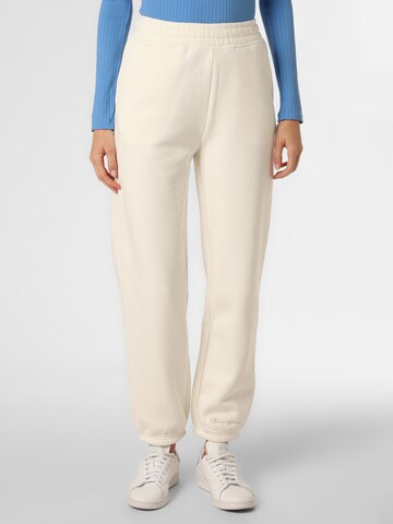 Effilé Pantalon Champion Authentic Athletic Apparel en beige : devant