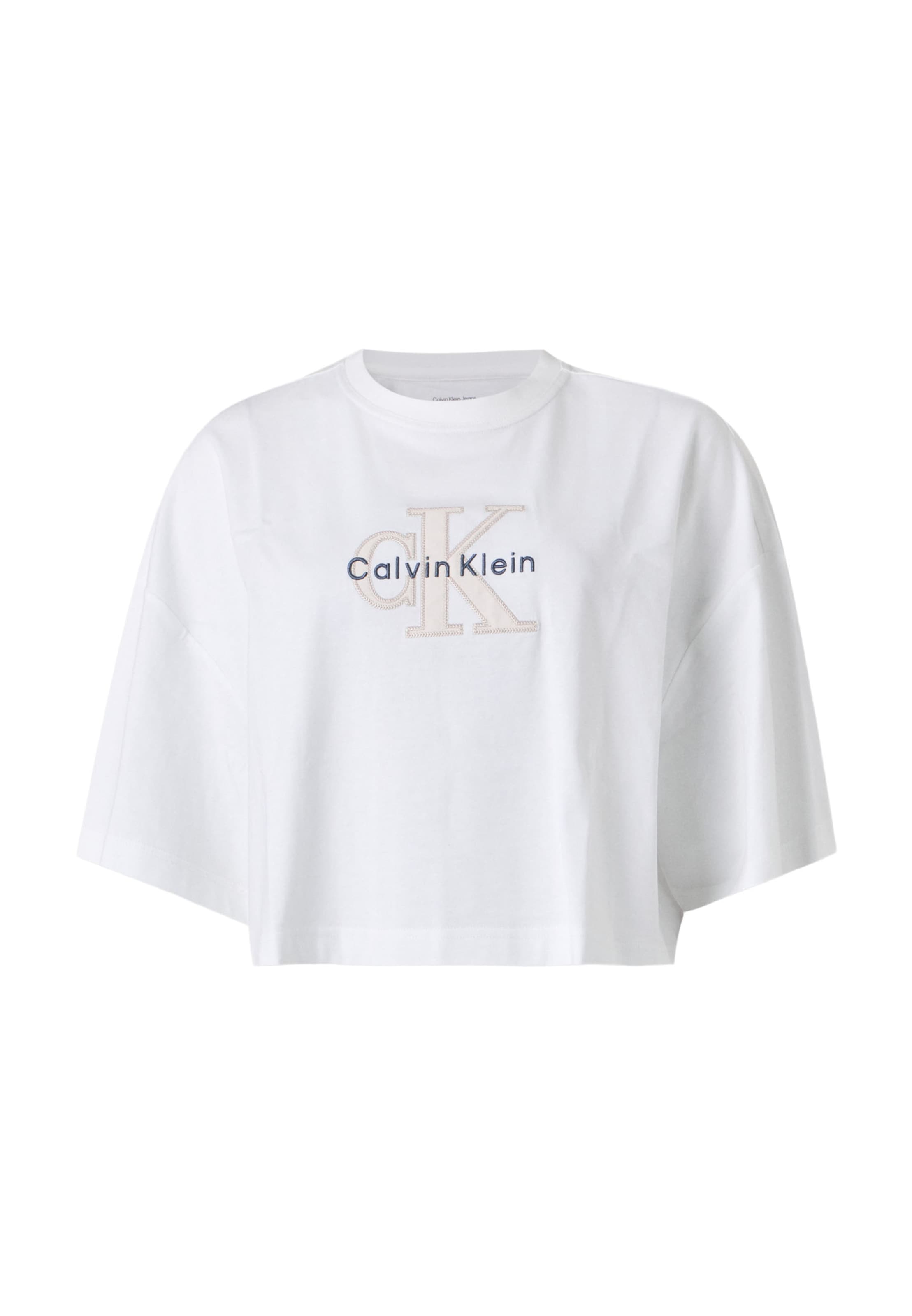 Calvin Klein Jeans Μπλουζάκι σε λευκό: μπροστά