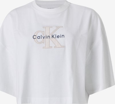Calvin Klein Jeans Majica veličine XXS u kraljevsko plava / bijela / prljavo bijela, Pregled proizvoda