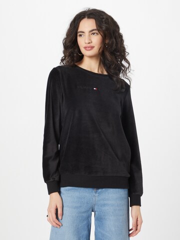 TOMMY HILFIGER Sweatshirt in Zwart: voorkant