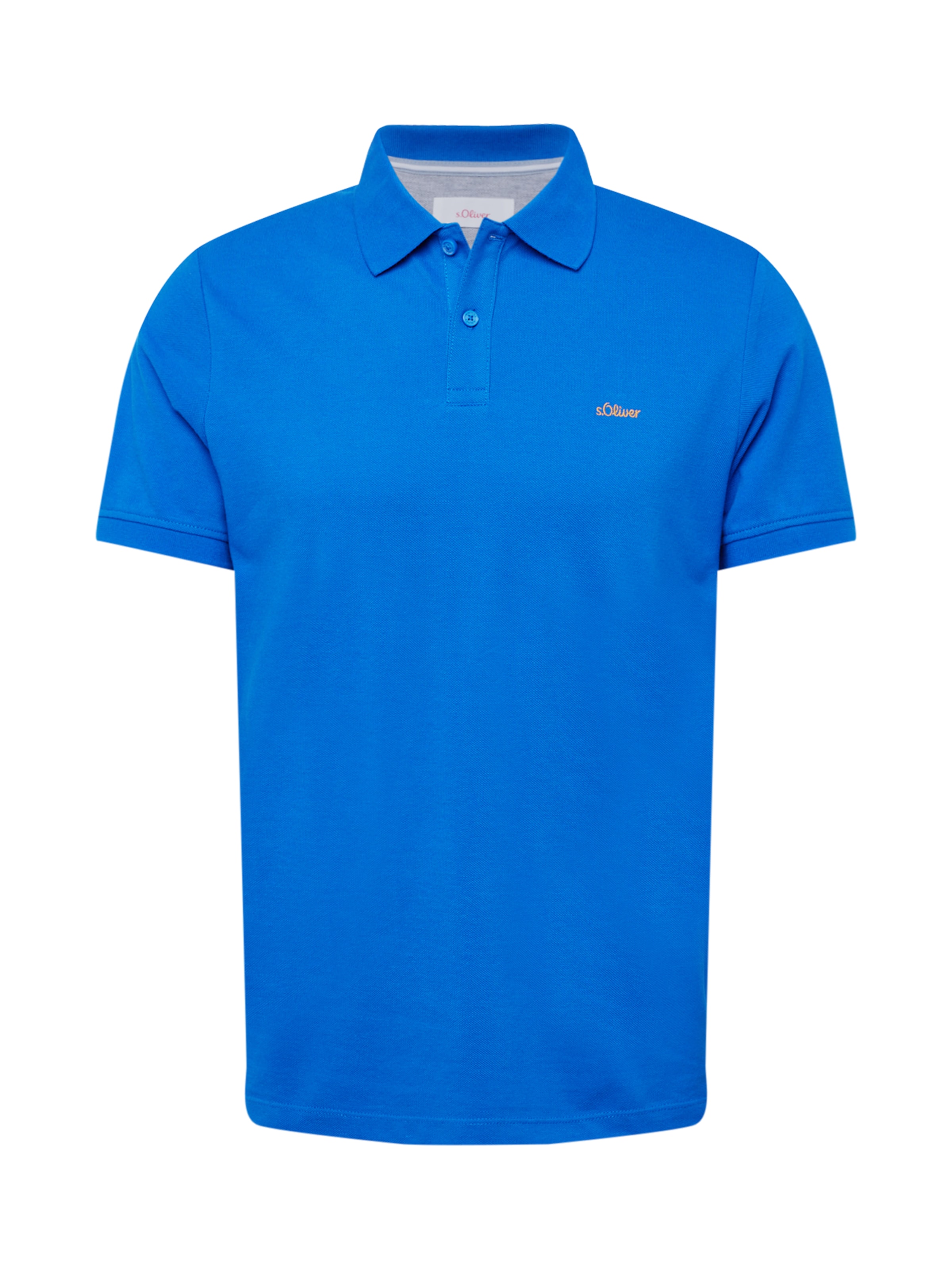 s.Oliver Shirt in de kleur Royal blue/koningsblauw / Geel, Productweergave