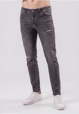 Alessandro Zavetti - Slimfit Calças de ganga 'Artiglio' em cinzento: frente