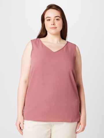 ONLY Carmakoma Top 'LUXMIE' – pink: přední strana