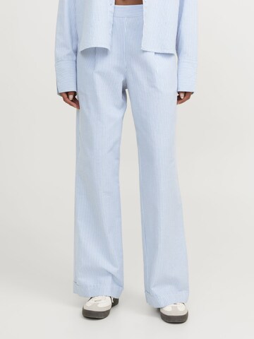 JJXX Wide leg Bandplooibroek 'SIVA' in Blauw: voorkant