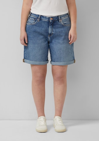 Coupe slim Jean QS en bleu : devant