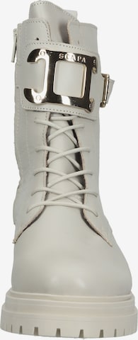 SCAPA Lace-Up Ankle Boots in Beige