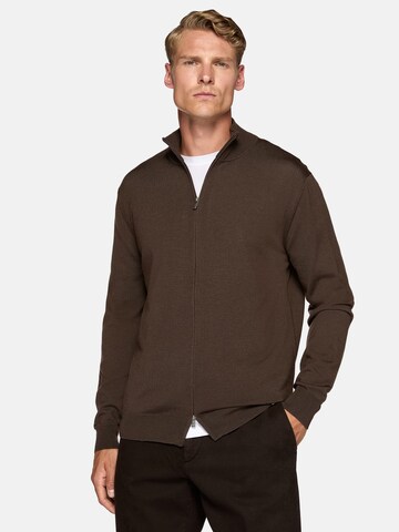 Boggi Milano Knit cardigan in Brown: front