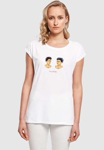 Merchcode T-Shirt 'Kahlo - The Two' in Weiß: Vorderseite