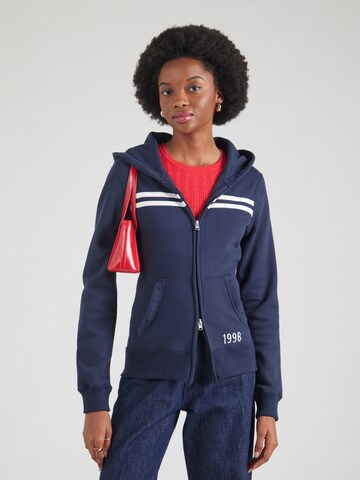 HOLLISTER - Sudadera con cremallera en azul: frente