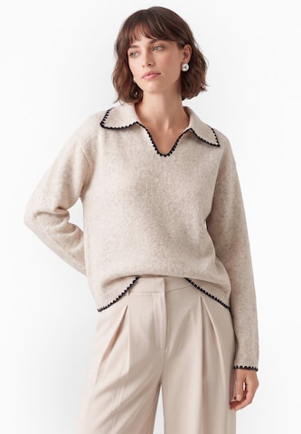 Usha - Jersey en beige: frente