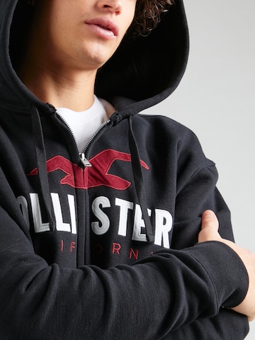 HOLLISTER Кофта на молнии в Черный