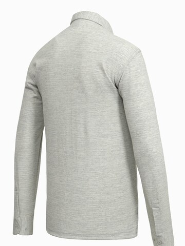Cizgi Triko Shirt‌‌‌‌‌‌ in Grau