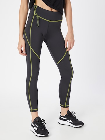 Reebok Skinny Workout Pants in Black: front