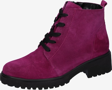WALDLÄUFER Lace-Up Ankle Boots in Pink: front