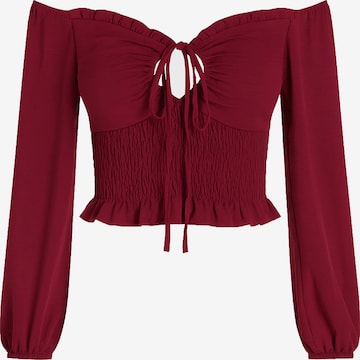 Chemisier Elara en rouge : devant