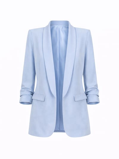 Worldclassca Blazer 'Damen Blazer 3/4 Arm mit Raffung' in 36-40 in hellblau, Produktansicht
