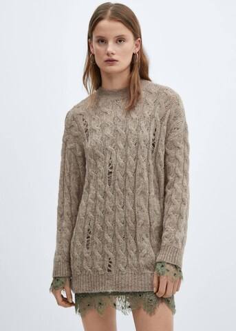 MANGO Sweater 'Home' in Beige: front