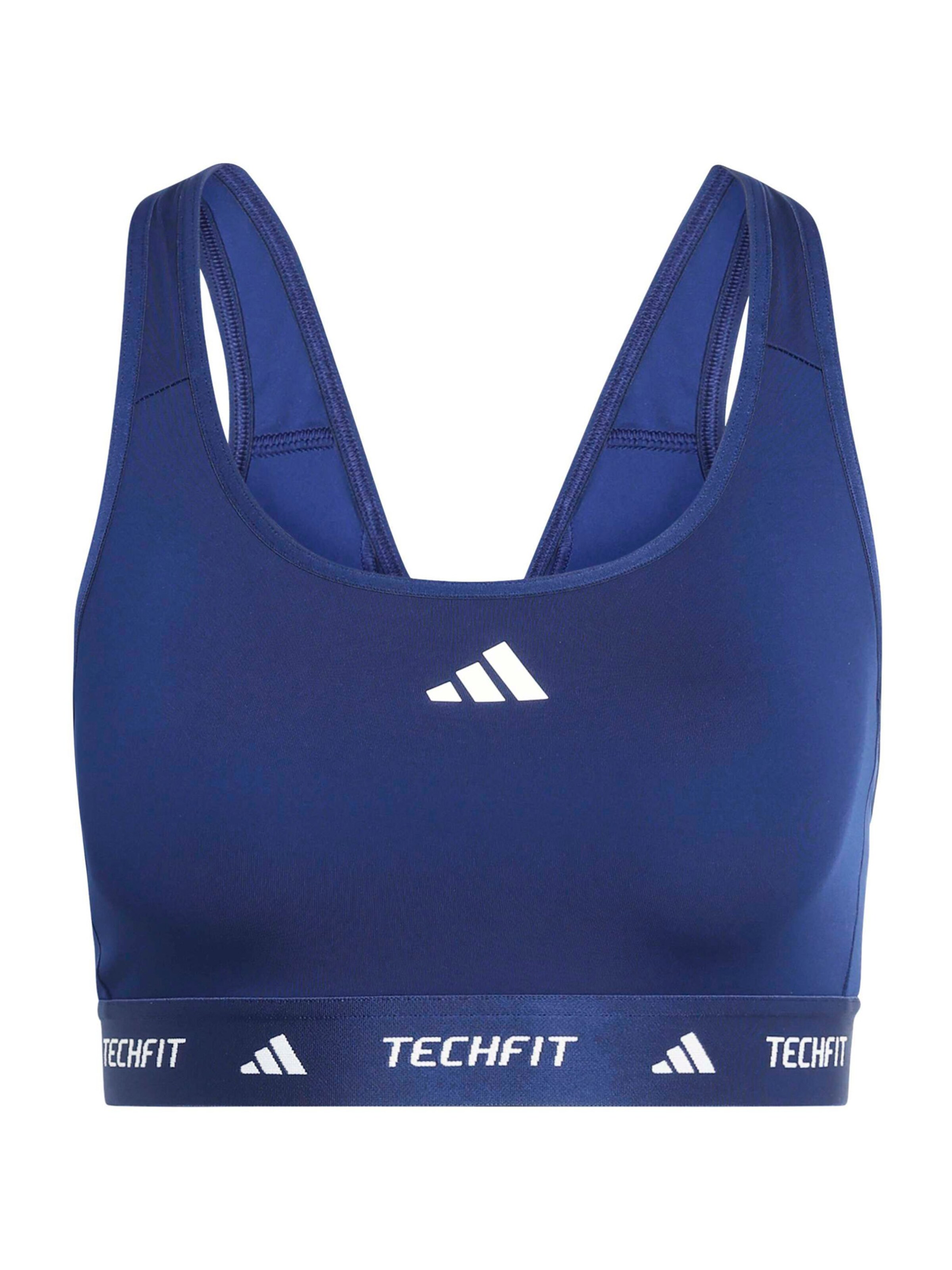 ADIDAS PERFORMANCE Bustier Sport-BH in Blau: Vorderseite