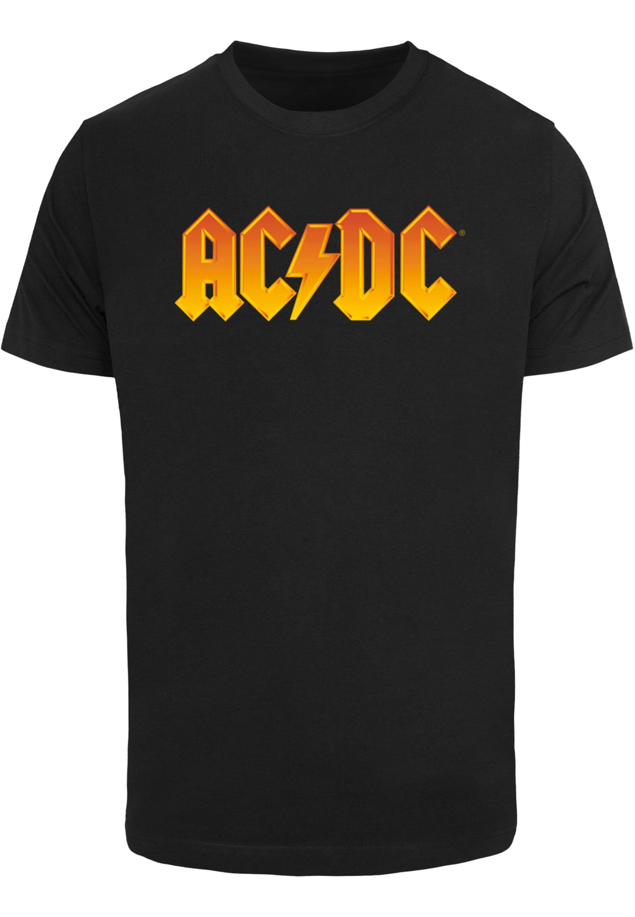Merchcode T-Shirt 'ACDC - Fire' in Schwarz: Vorderseite