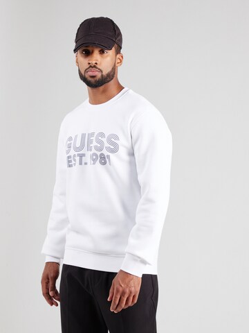 Felpa 'BEAU' di GUESS in bianco: frontale