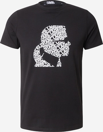 T-Shirt Karl Lagerfeld en noir : devant