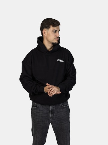 Crystal Paris Sweatshirt 'Gentle' in Zwart
