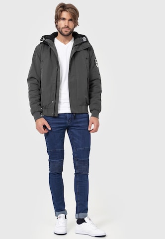INDICODE JEANS Winter Jacket 'Albany' in Grey