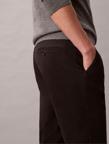 Calvin Klein Slimfit Lærredsbukser i sort