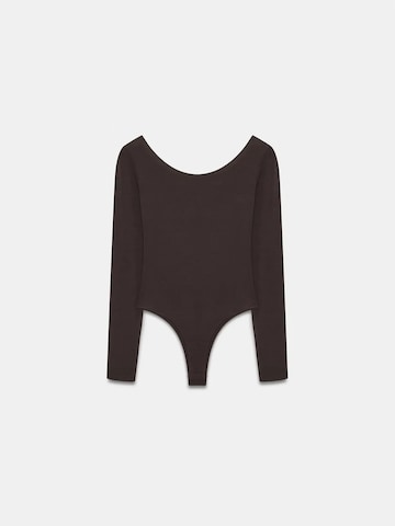 Dilvin Bodysuit in Braun: Vorderseite
