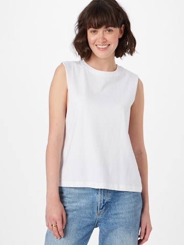 Top 'Harley' di Dr. Denim in bianco: frontale