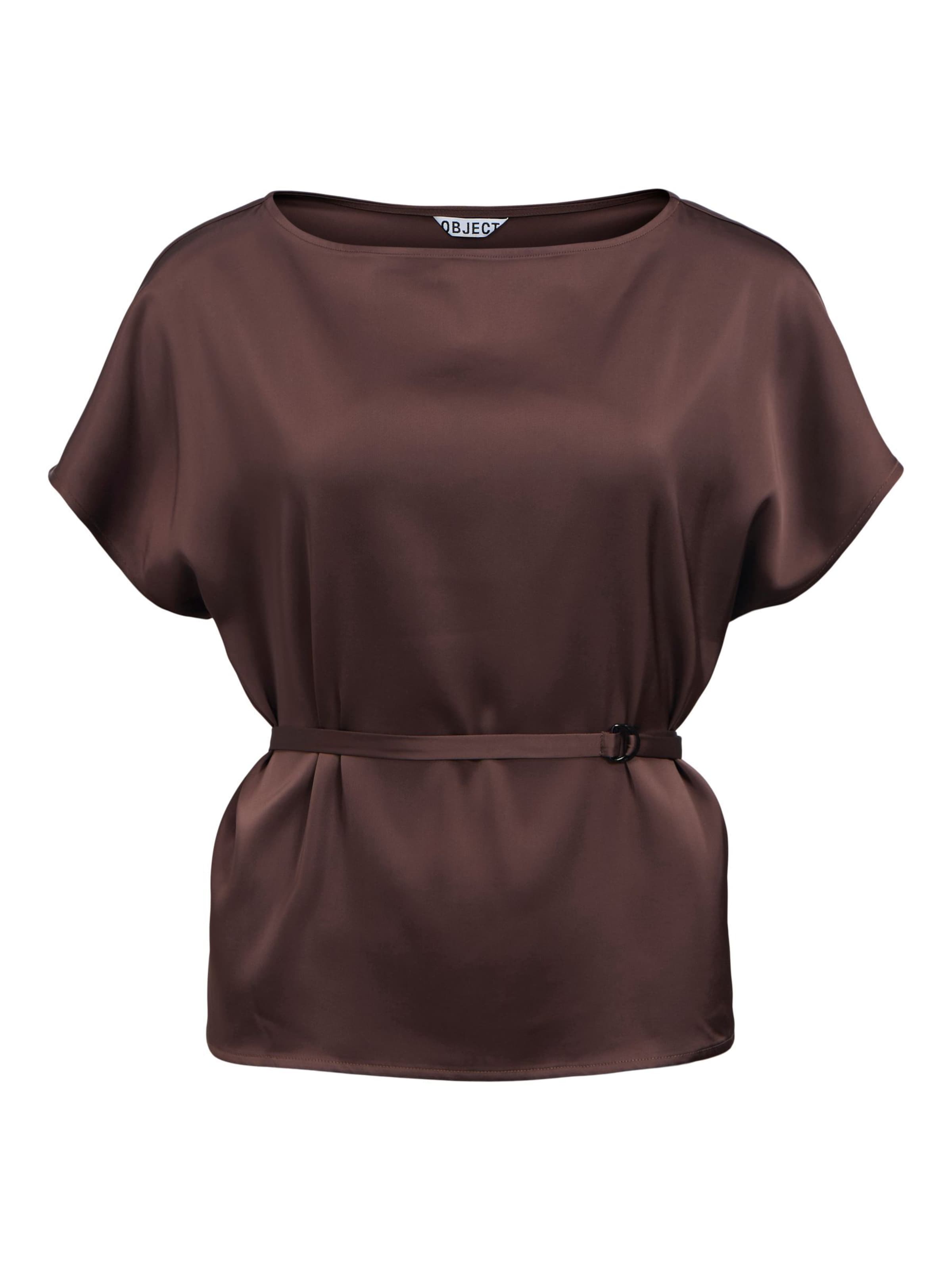 OBJECT Bluse 'OBJAlli' i brun: forside