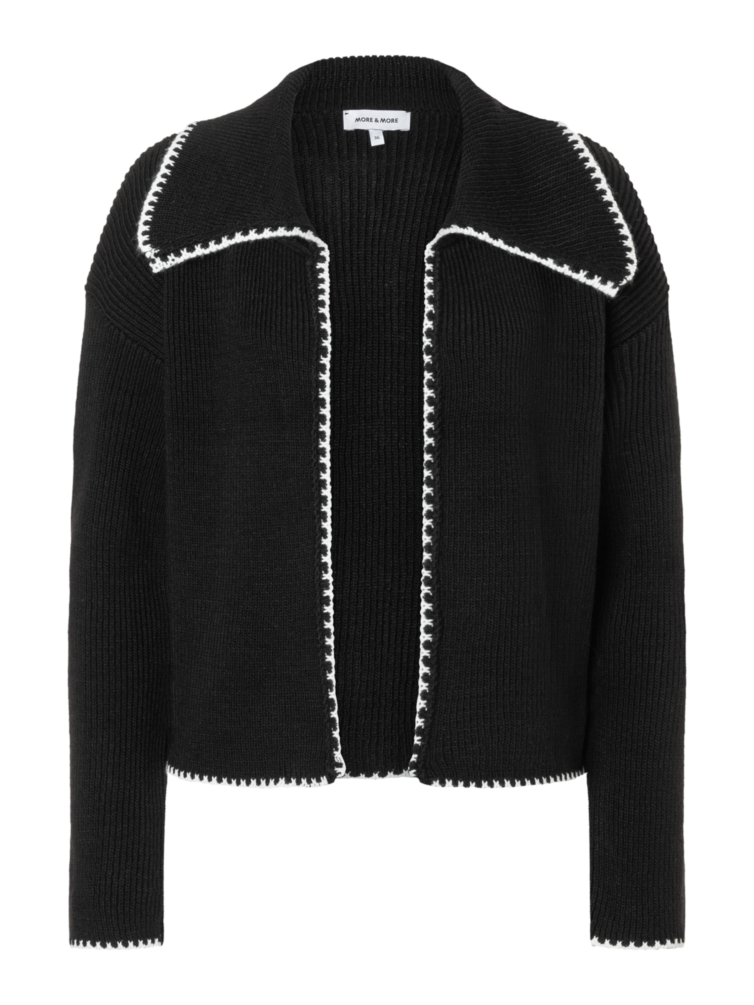 MORE & MORE Strickjacke in Schwarz: Vorderseite