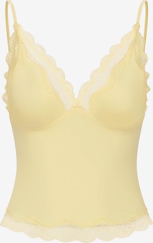 Haut 'Deep Neck Lace Top' cfab (formerly creamy fabrics) en jaune : devant