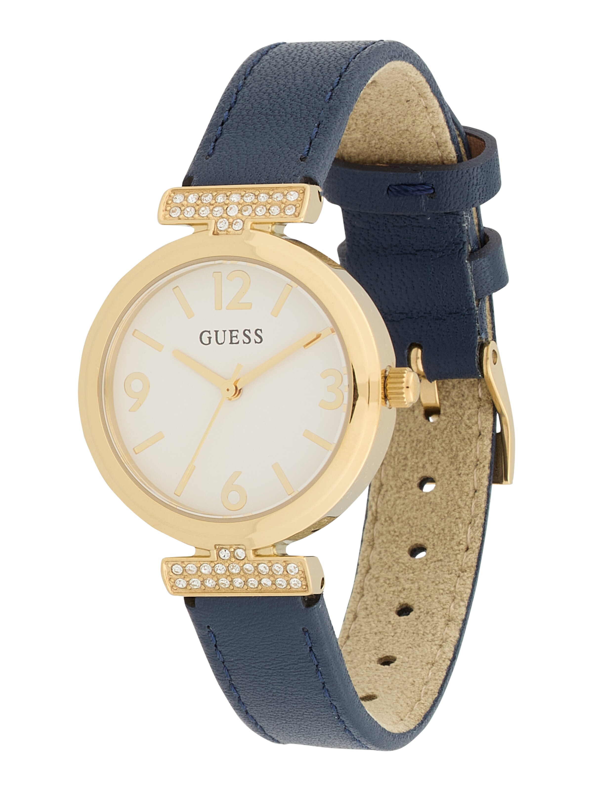GUESS Analoog horloge in de kleur Marine / Goud / Transparant, Productweergave