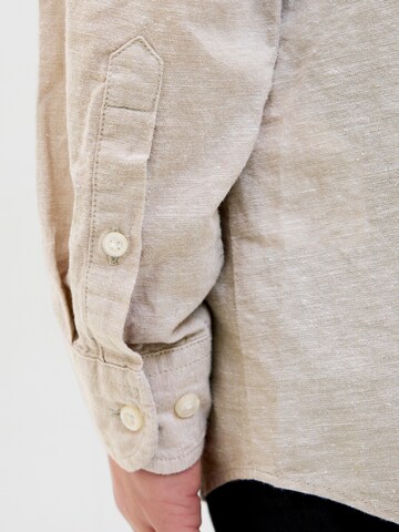 Coupe regular Chemise 'JJEBreeze' Jack & Jones Junior en beige