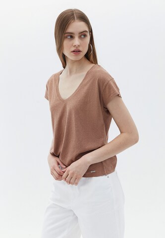 T-shirt OXXO en marron : devant