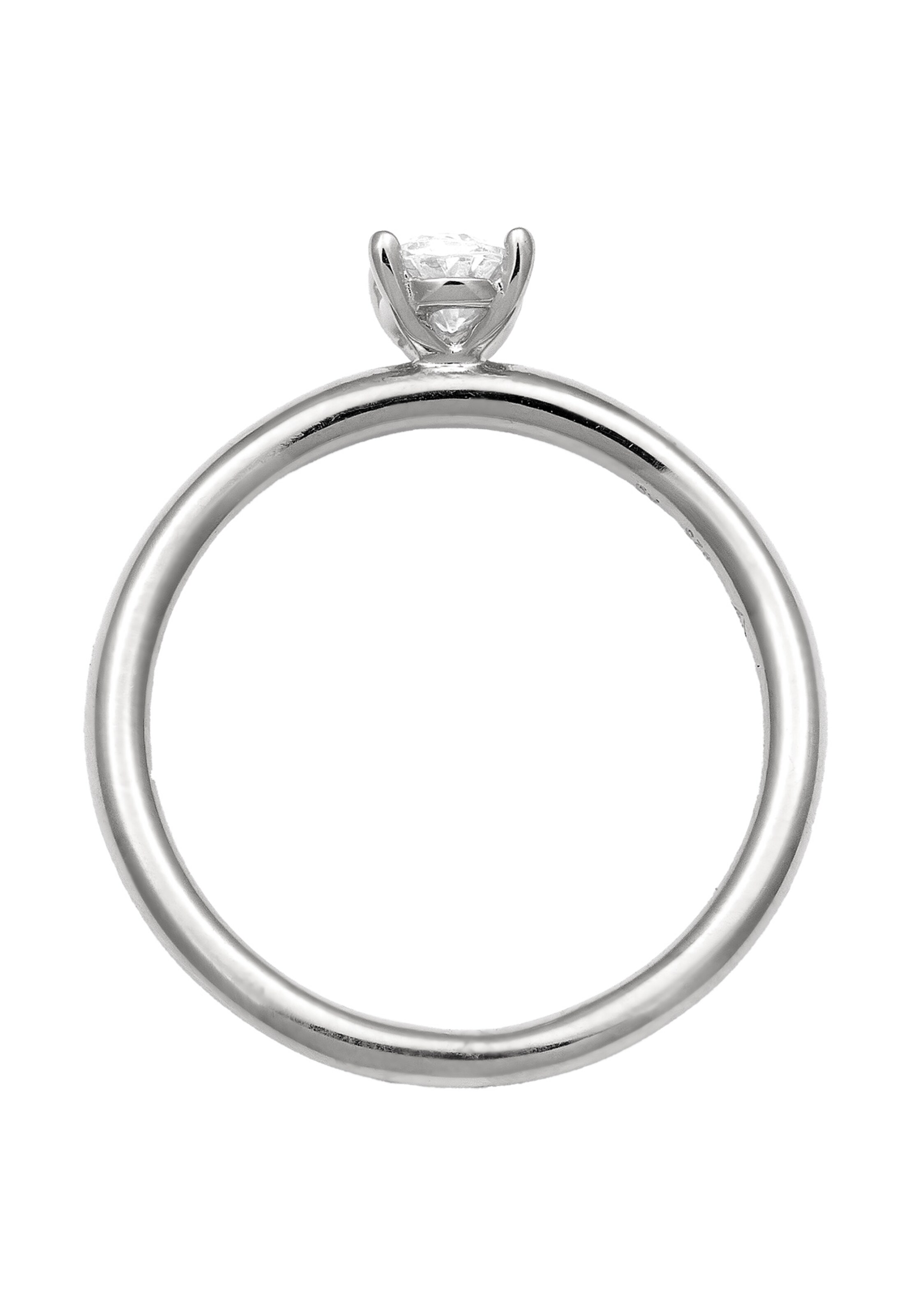 ELLI Ring 'Solitär' in Zilver: voorkant