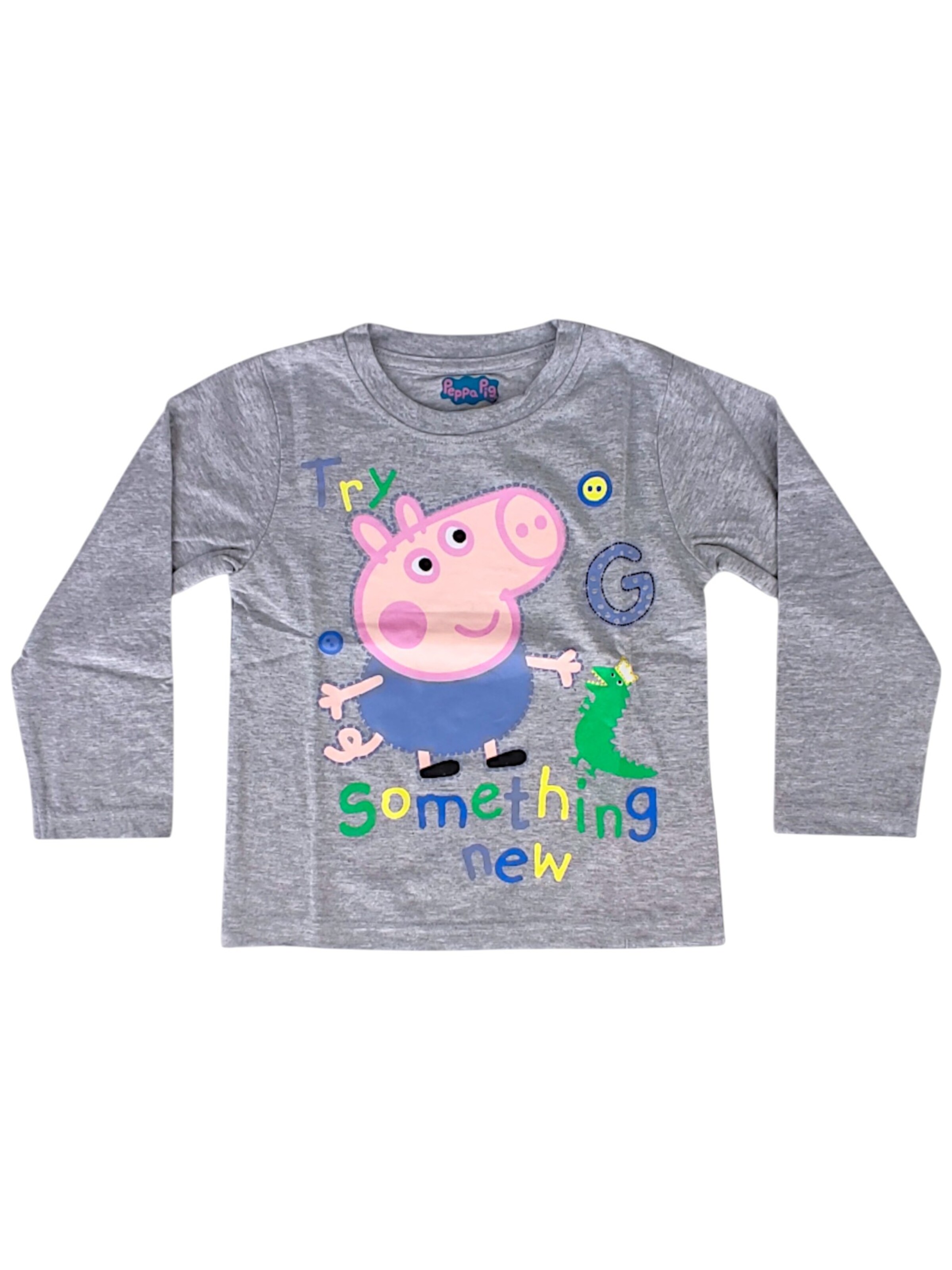 Peppa Pig Shirt 'George' in Grey: front