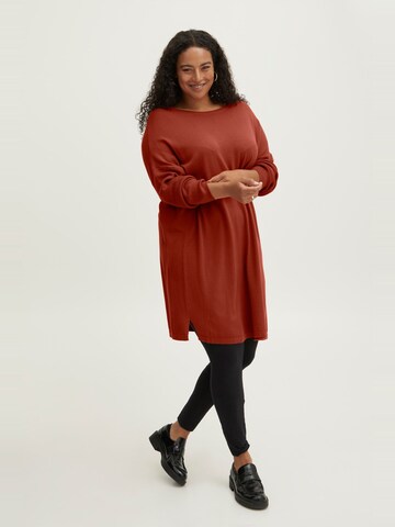 Abito in maglia 'BLUME' di Fransa Curve in rosso