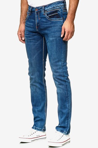 Rusty Neal Slimfit Jeans  im klassischen 5-Pocket-Style in Blau