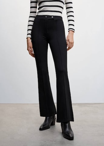 MANGO Flared Pleated Pants 'Pilma' in Black